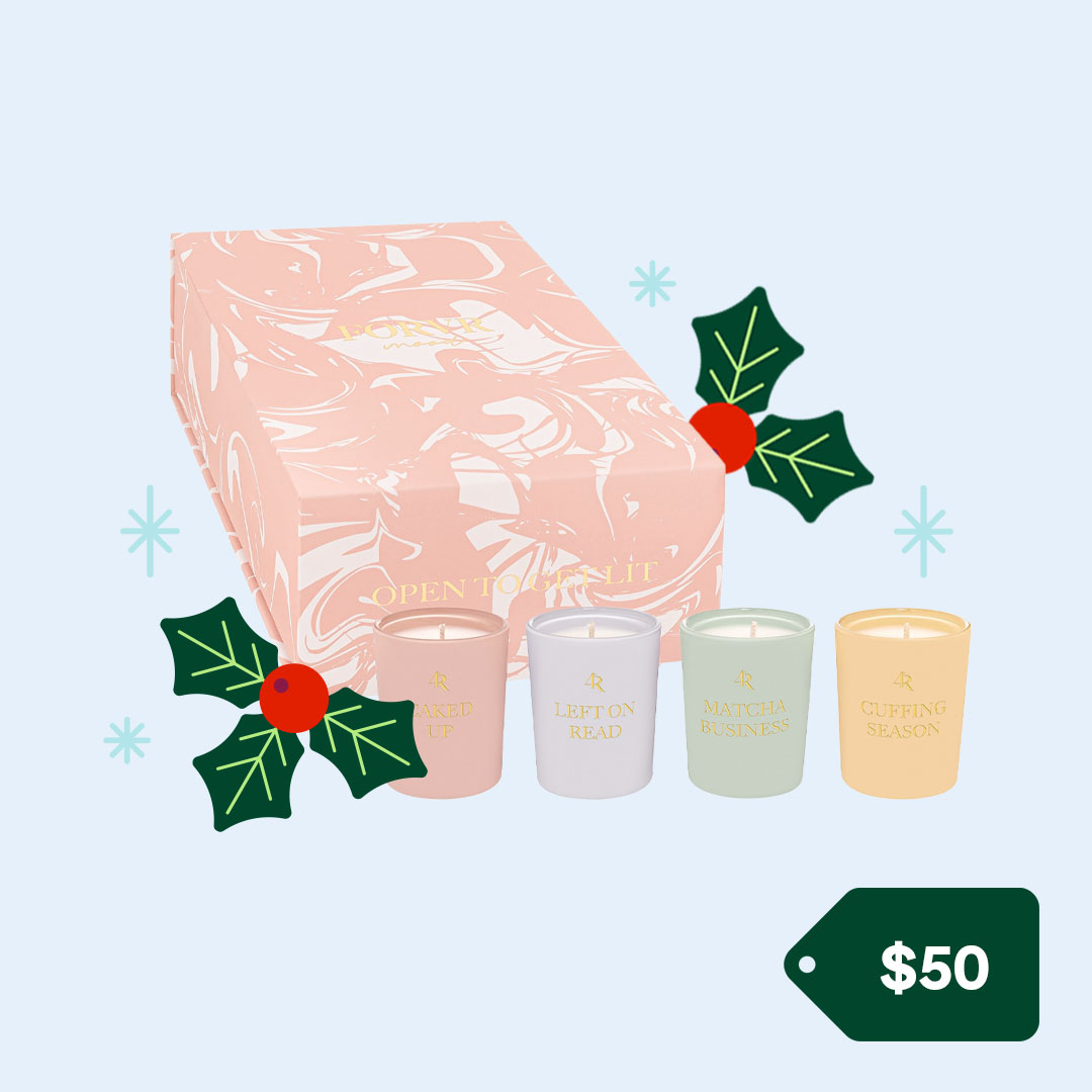 Gift Guide Under $50 FORVR Mood Mini Candle Gift Set Core Collection