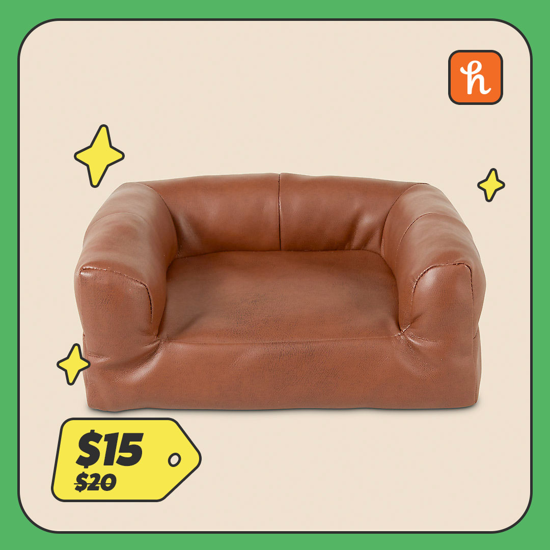 Faux Leather Dog Couch