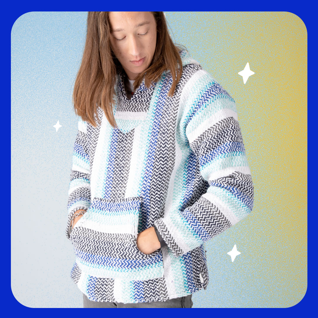 Journeys Mens Baja Poncho Pistachio
